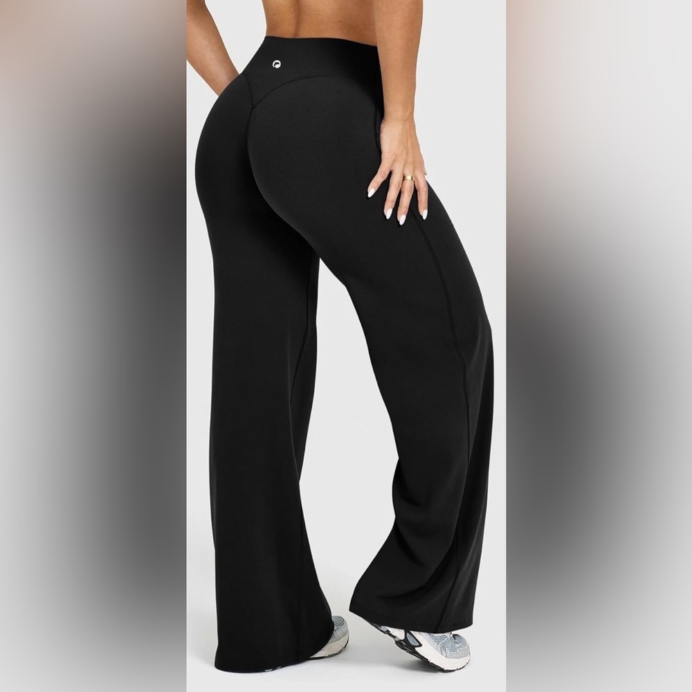 OQQ Yoga Pants Women High Waist Stretch Casual Soft Straight Leg Bottoms NWOT